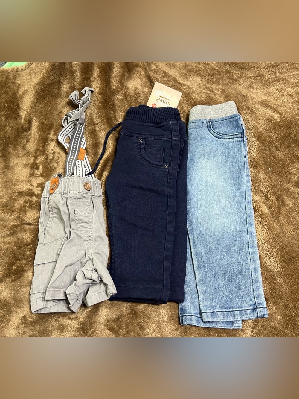 Garanimals 3-Pack Kids Bottoms — Navy, Light Wash Denim & Light Gray